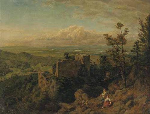 Hans Thoma Die Burgruine Hohenbaden